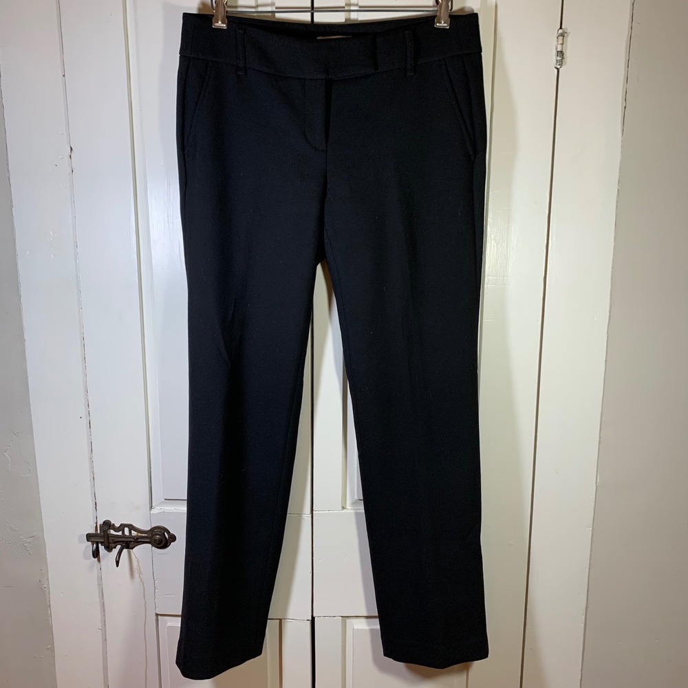 Ann Taylor LOFT Marisa Black‎ Straight Leg Dress Pants Trousers Womens 8 244554